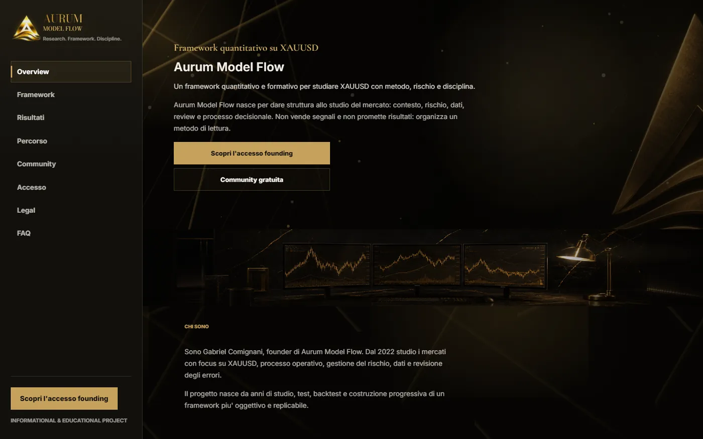L'apertura del sito di Aurum Model Flow