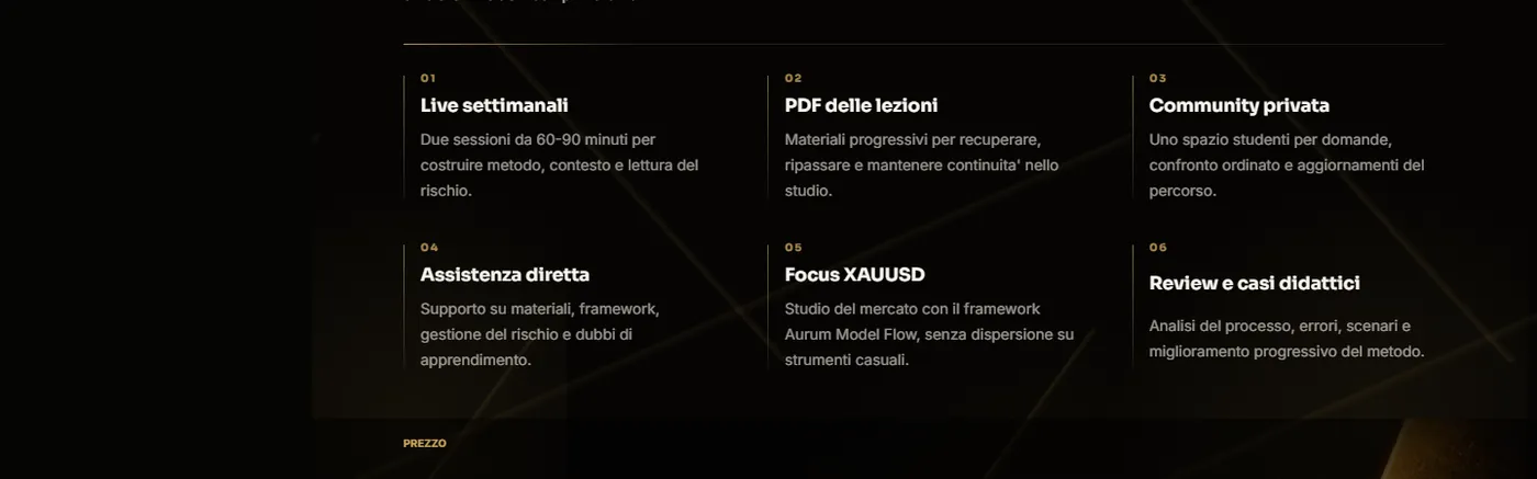 La sezione del percorso