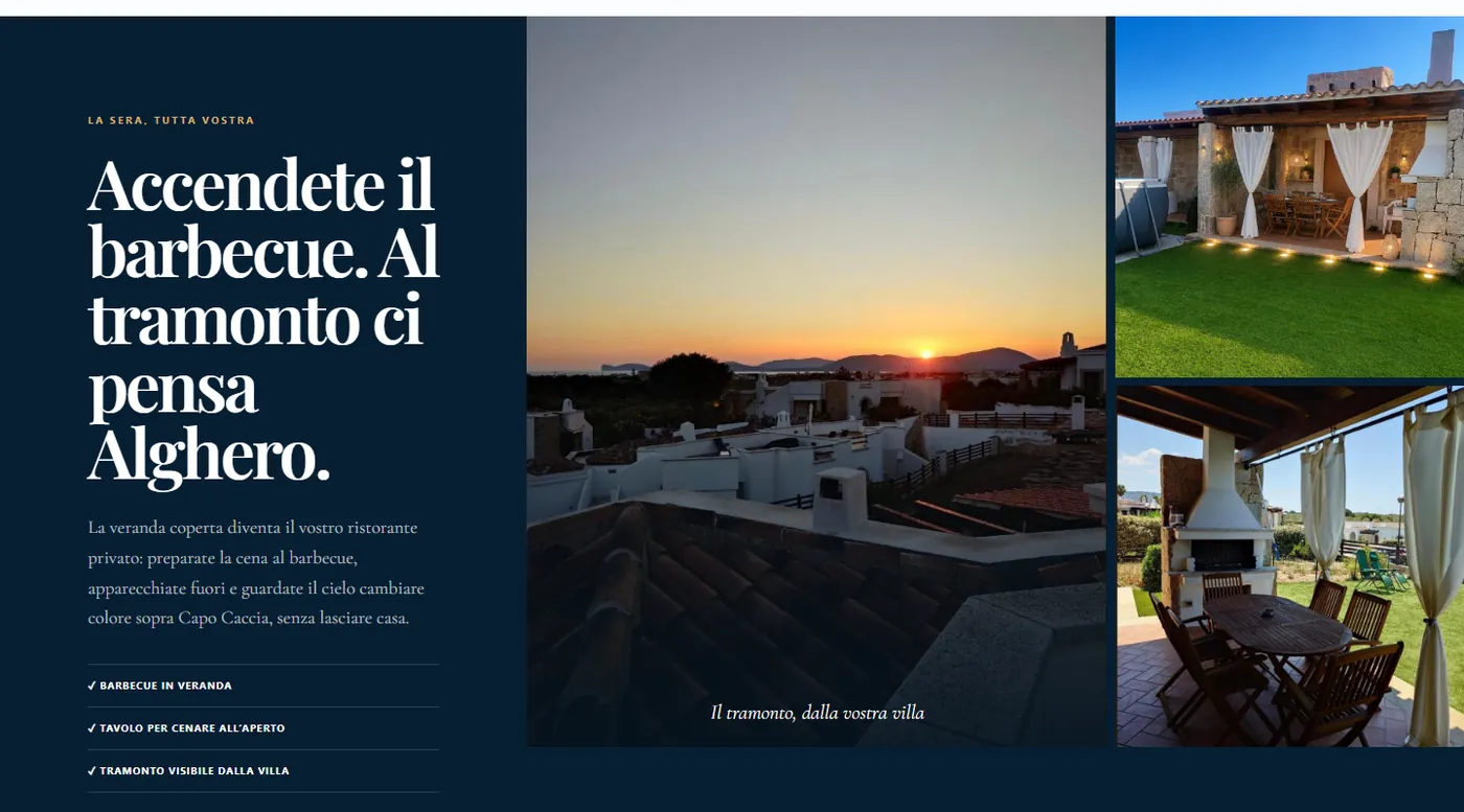 La sezione sulle sere in veranda